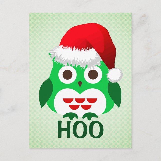 Postal Festiva Navidades Owl Trend Hoo (Anverso)