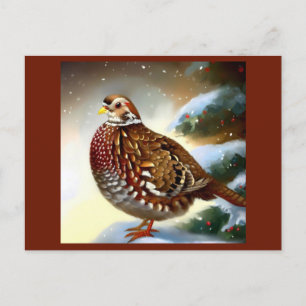 Postal Festiva Navidades Partridge 1