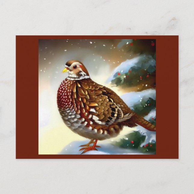 Postal Festiva Navidades Partridge 1 (Anverso)