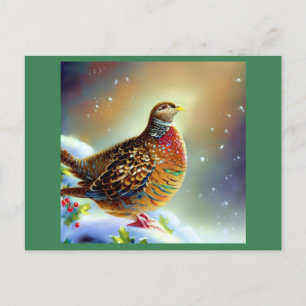 Postal Festiva Navidades Partridge 3