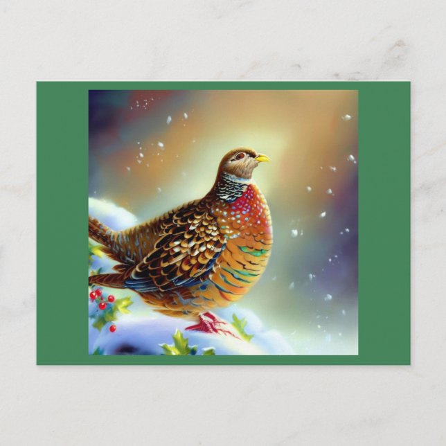 Postal Festiva Navidades Partridge 3 (Anverso)