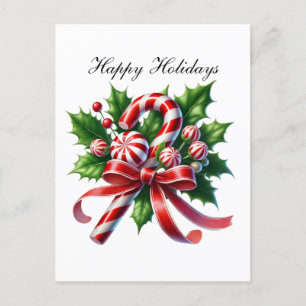 Postal Festiva Navidades Personalizable festivo de caramelos de m
