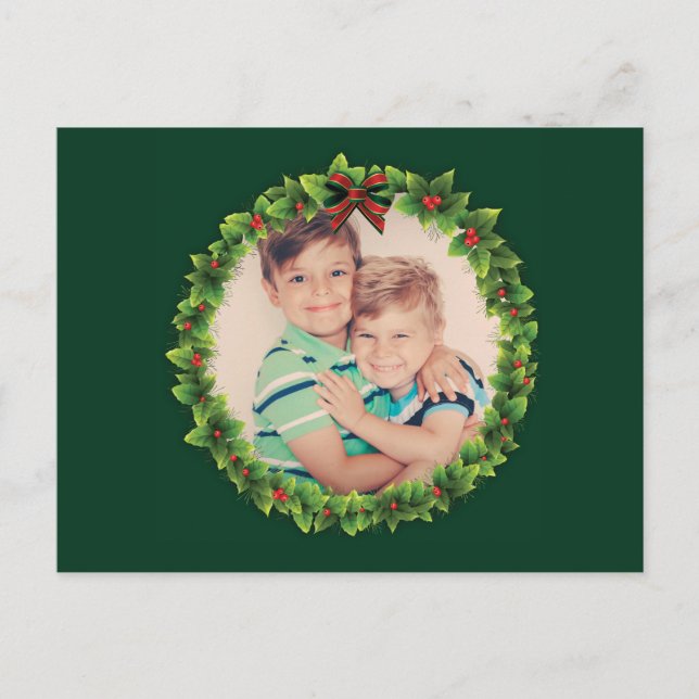 Postal Festiva Navidades personalizados añaden su propia familia  (Anverso)