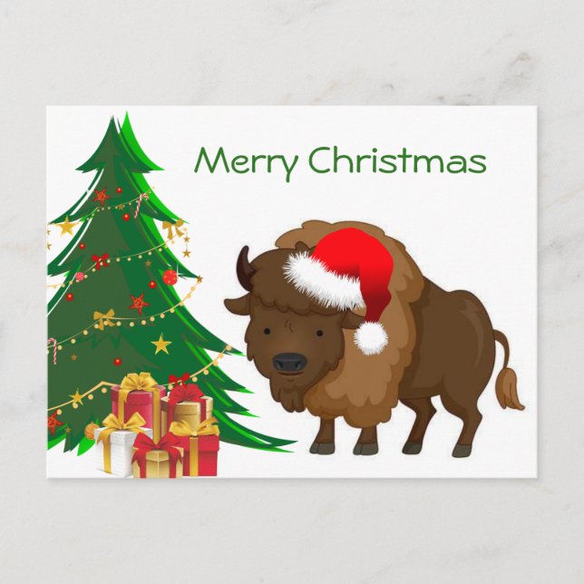 Postal Festiva Navidades personalizados Buffalo (Anverso)