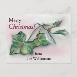 Postal Festiva Navidades personalizados de Ivy y y Holly