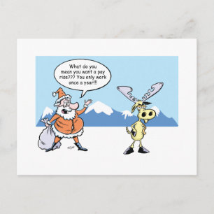 Postal Festiva Navidades Personalizados Santa y los renos en huel