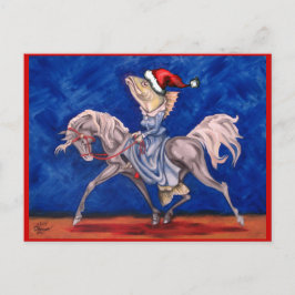 Postal Festiva Navidades Pescan En Pony