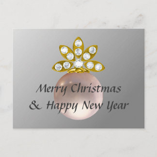 POSTAL FESTIVA NAVIDADES PINK PEARL