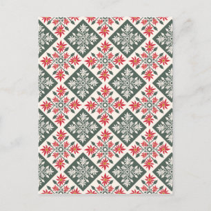 Postal Festiva Navidades Poinsettia Kapa