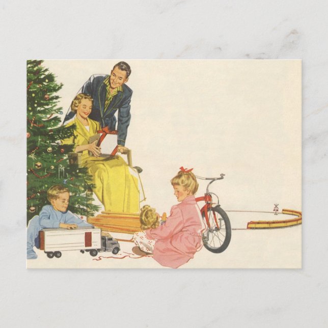 Postal Festiva Navidades por la mañana (Anverso)