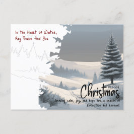 Postal Festiva Navidades profesionales del paisaje invernal