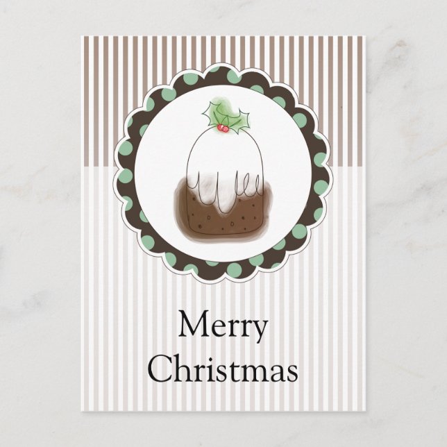 Postal Festiva Navidades Pudding (Anverso)