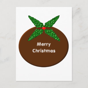 Postal Festiva Navidades Pudding Postcard