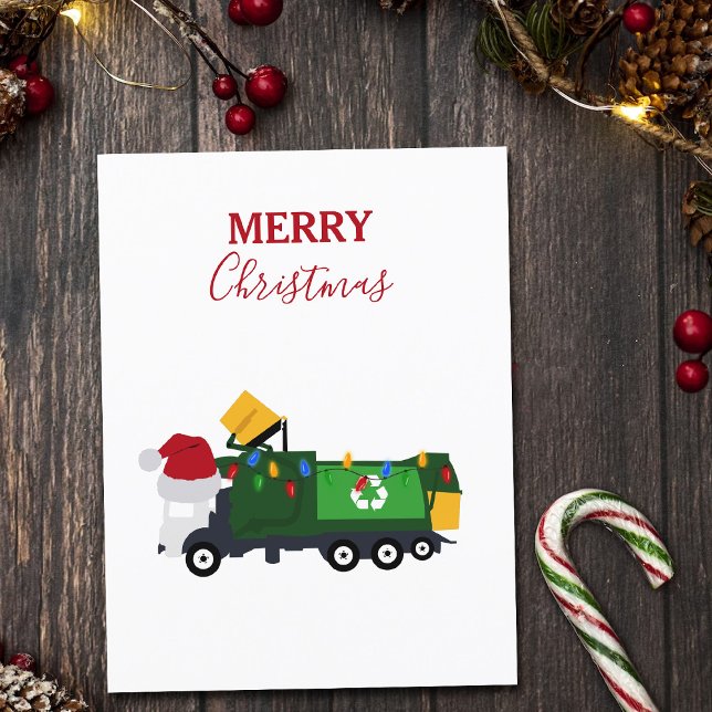 Postal Festiva Navidades reciclando camión basura (Subido por el creador)