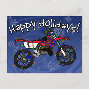 Postal Festiva Navidades Red Dirt Bike