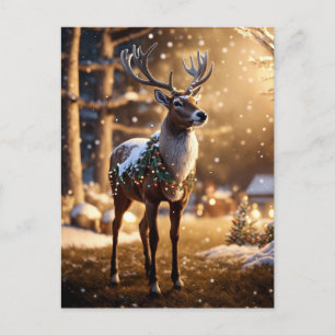 Postal Festiva Navidades renos