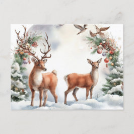 Postal Festiva Navidades renos