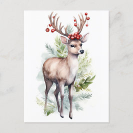 Postal Festiva Navidades renos