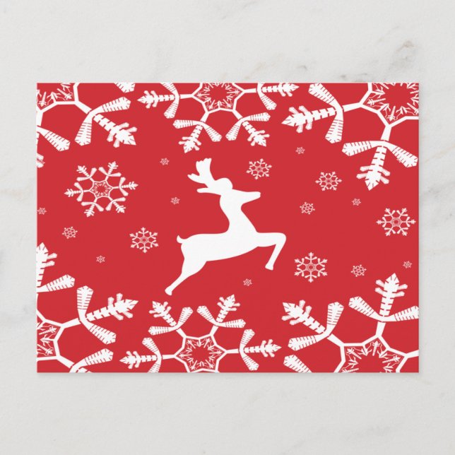 Postal Festiva Navidades renos (Anverso)