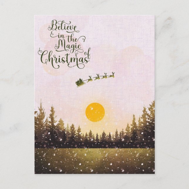 Postal Festiva Navidades renos (Anverso)