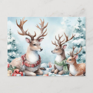 Postal Festiva Navidades renos