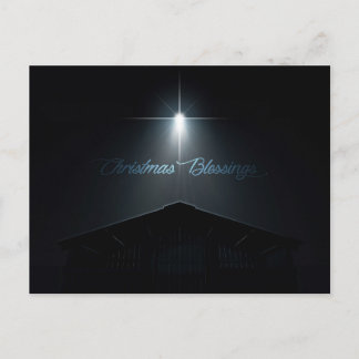 Postal Festiva Navidades Resumen Natividad Estable Y Estrella
