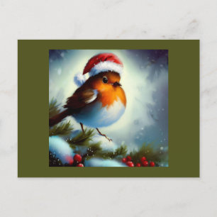 Postal Festiva Navidades Robin 3