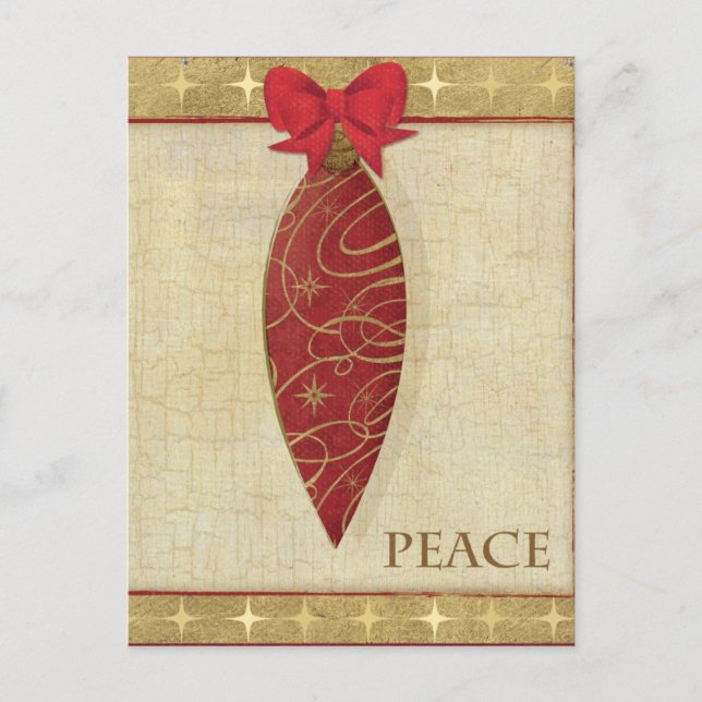 Postal Festiva Navidades rojos Decoración Amor (Anverso)