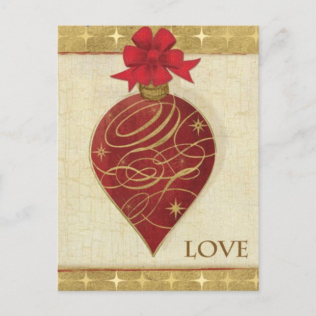 Postal Festiva Navidades rojos DŽcor Hope (Anverso)