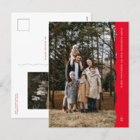 Navidades rojos modernos y sencillos de dos fotos 