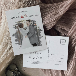 Postal Festiva Navidades rojos y rojos de la boda guardan la fech