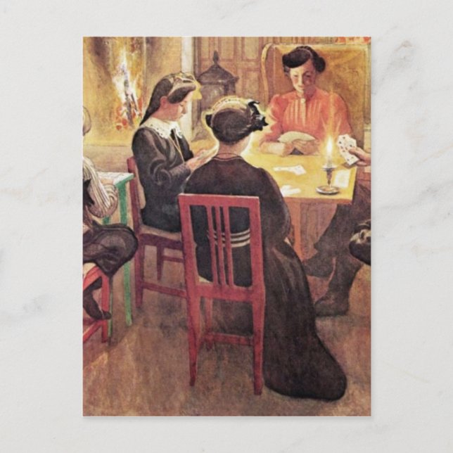 Postal Festiva Navidades rompen 1909 (Anverso)