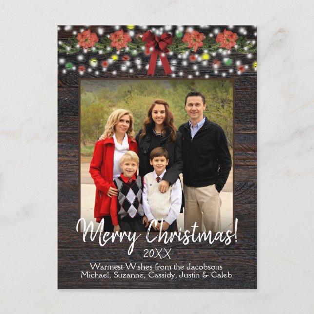 Postal Festiva Navidades rusos cultivan tierra en una foto de mad (Anverso)