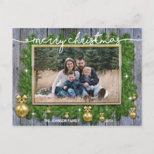 Postal Festiva Navidades Rustic Gold FOTO