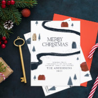 Navidades rústicos tradicionales de nieve en invie