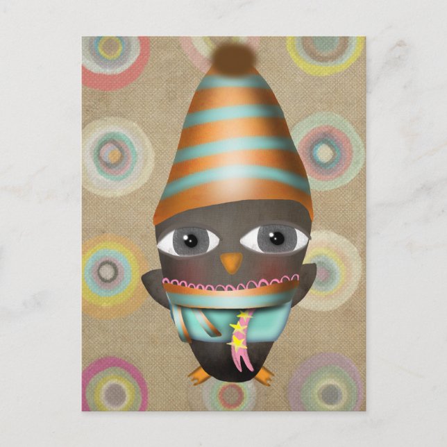 Postal Festiva Navidades saludando (Anverso)