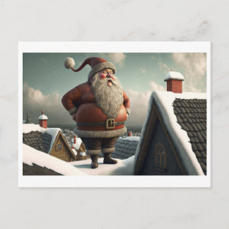 Postal Festiva Navidades santa claus