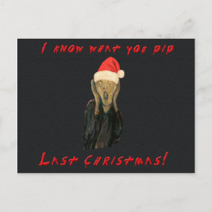 Postal Festiva Navidades Scream