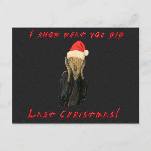 Postal Festiva Navidades Scream (Anverso)