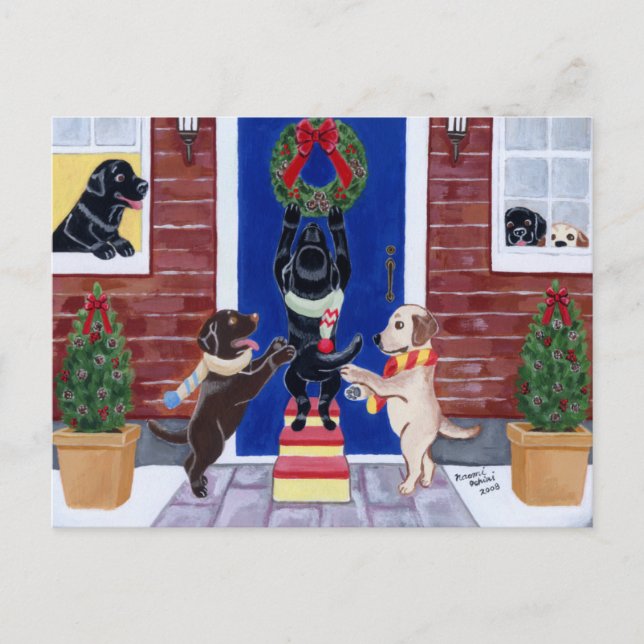 Postal Festiva Navidades se burlan de los labradores (Anverso)