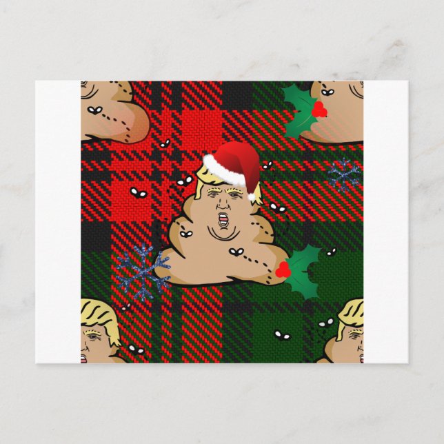 Postal Festiva navidades se deshacen de trump (Anverso)
