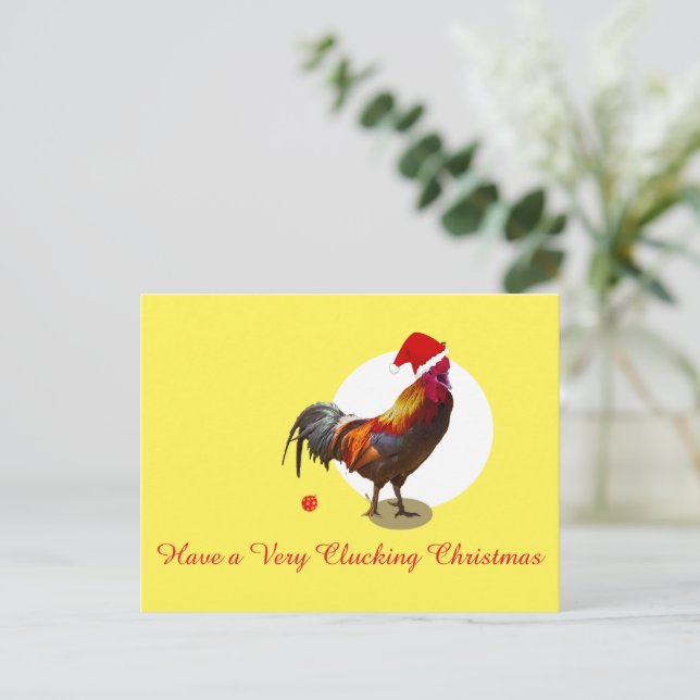 Postal Festiva Navidades se divierten en vacaciones amarillas en  (Anverso de pie)