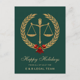 Postal Festiva Navidades simples de abogados