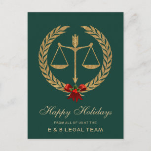 Postal Festiva Navidades simples de abogados
