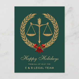 Postal Festiva Navidades simples de abogados