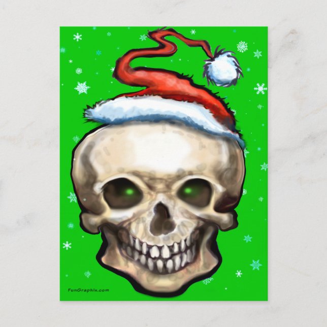 Postal Festiva Navidades Skull (Anverso)