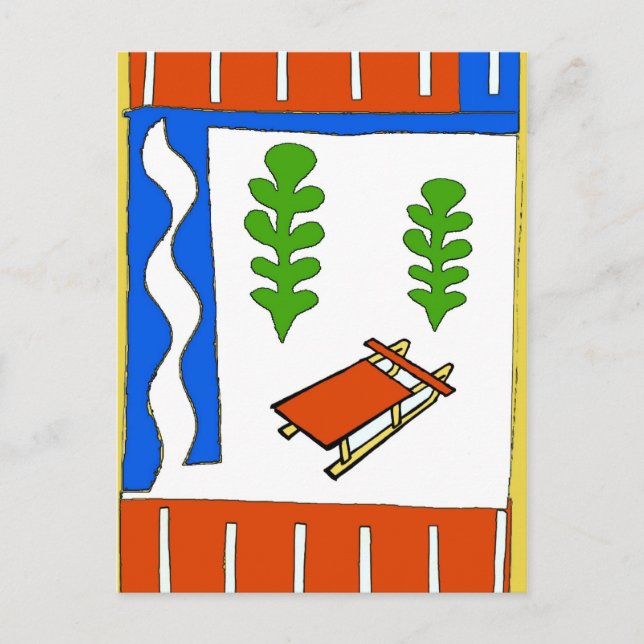 Postal Festiva Navidades Sled (Anverso)