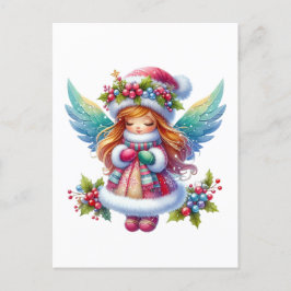 Postal Festiva Navidades Snow Angel