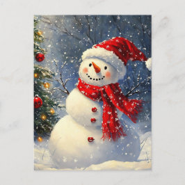 Postal Festiva Navidades Snowman