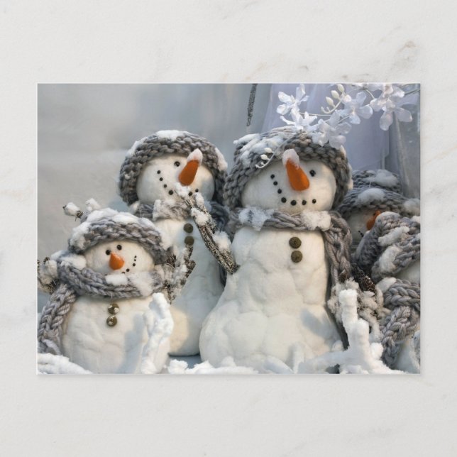 Postal Festiva Navidades Snowman (Anverso)